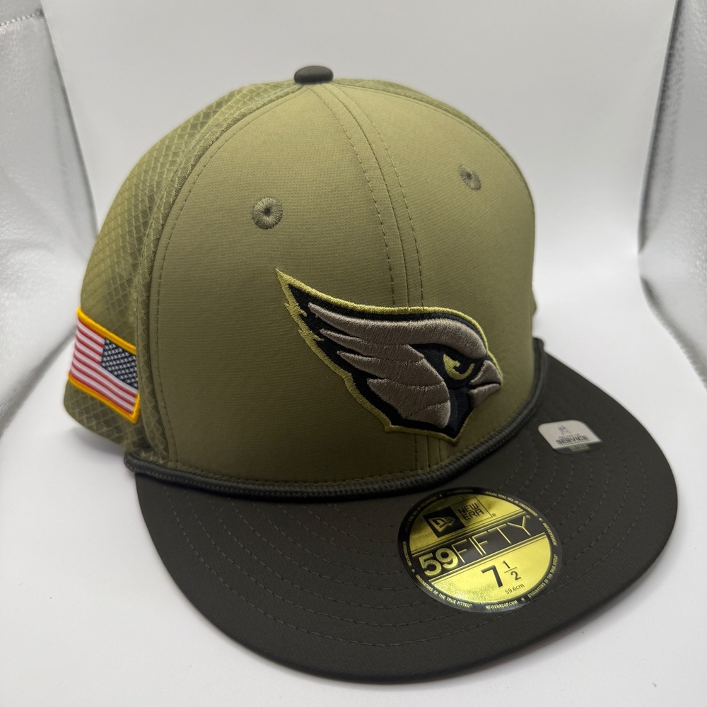 New Era Arizona Cardinals Salute to Service 59FIFTY Fitted Hat 7 1/2 Olive Green